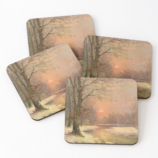 Item preview, Winter scenery - Sunset in a winter landscape by Adolf Kaufmann designed and sold by AR-shop.