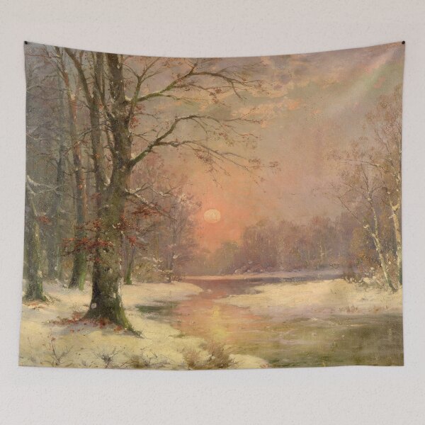 Item preview, Winter scenery - Sunset in a winter landscape by Adolf Kaufmann designed and sold by AR-shop.