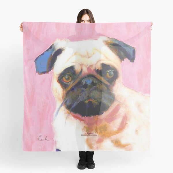Pink Pug Scarf