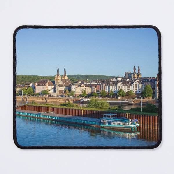 Item preview, Peter-Altmeier-Ufer on the Moselle with the old town in the evening light designed and sold by Torsten  Krüger.