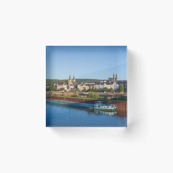 Item preview, Peter-Altmeier-Ufer on the Moselle with the old town in the evening light designed and sold by Torsten  Krüger.