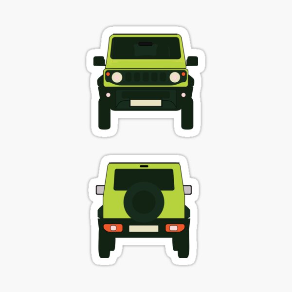 Kinetic Yellow Jimny 2023 Front View Sticker for Sale by