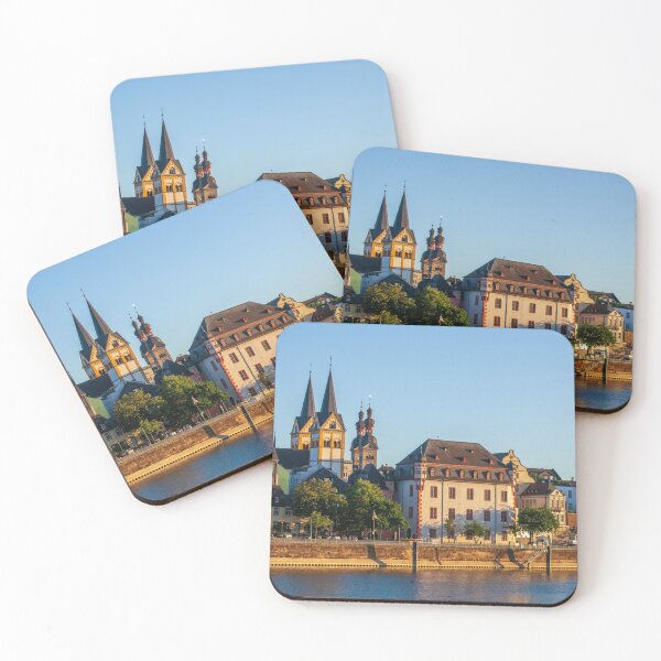 Item preview, Peter-Altmeier-Ufer on the Moselle with the old town in the evening light designed and sold by Torsten  Krüger.