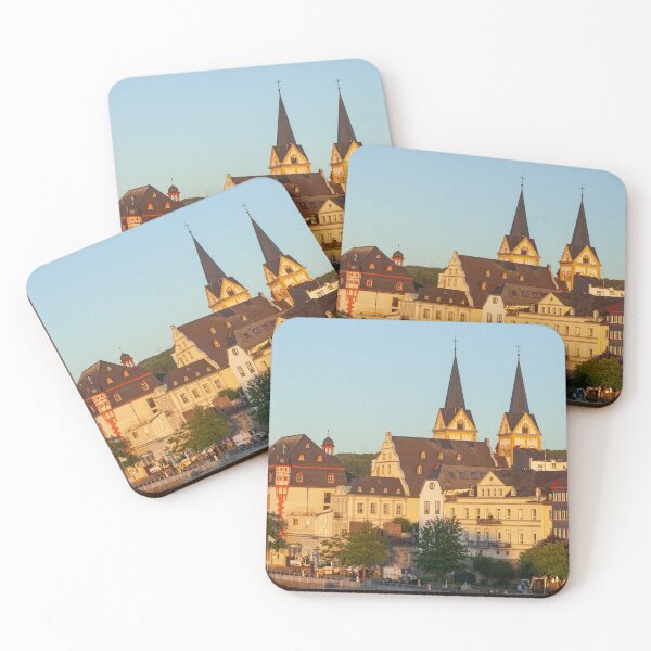 Item preview, Peter-Altmeier-Ufer on the Moselle with the old town in the evening light designed and sold by Torsten  Krüger.