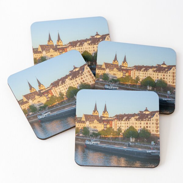 Item preview, Peter-Altmeier-Ufer on the Moselle with the old town in the evening light designed and sold by Torsten  Krüger.