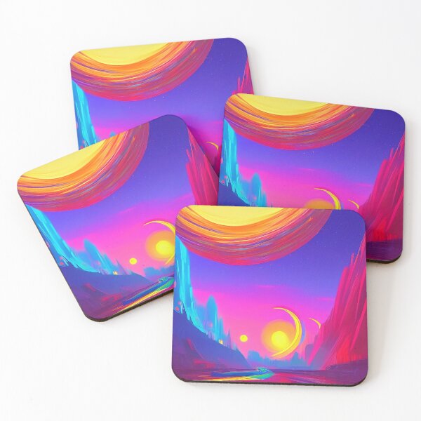 Item preview, Colorful surreal landscapes scenery with vibrant colors 49 designed and sold by vishalraifx.