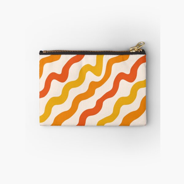 Item preview, Retro style groovy waves pattern in orange, yellow and red  designed and sold by Yasminepatterns .