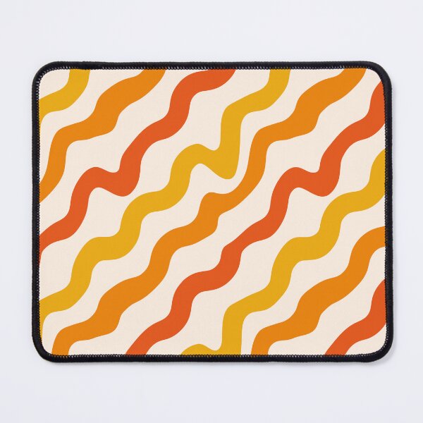 Item preview, Retro style groovy waves pattern in orange, yellow and red  designed and sold by Yasminepatterns .