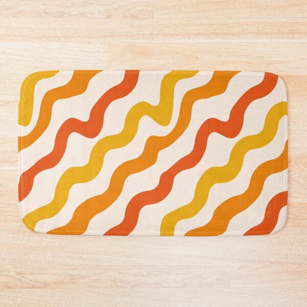 Item preview, Retro style groovy waves pattern in orange, yellow and red  designed and sold by Yasminepatterns .