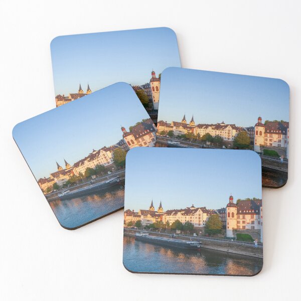 Item preview, Peter-Altmeier-Ufer on the Moselle with the old town in the evening light designed and sold by Torsten  Krüger.
