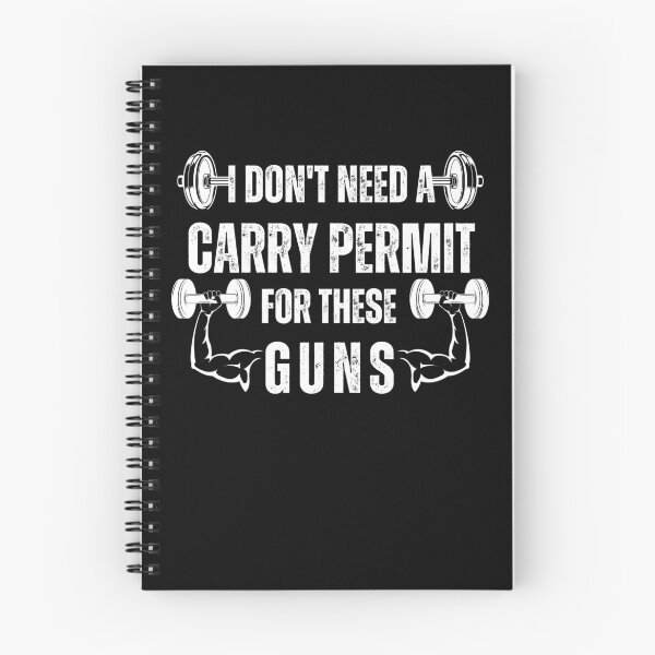 Item preview, Don't Need A Carry Permit For These Guns, Funny Gym Joke, Weightlifting Quote, Powerlifter Fitness, Trainer Gift, Writer Lifting, Workout Tank Skull designed and sold by Diferenty Shop  ⭐⭐⭐⭐⭐.