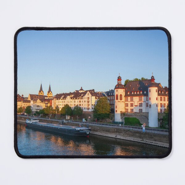 Item preview, Peter-Altmeier-Ufer on the Moselle with the old town in the evening light designed and sold by Torsten  Krüger.