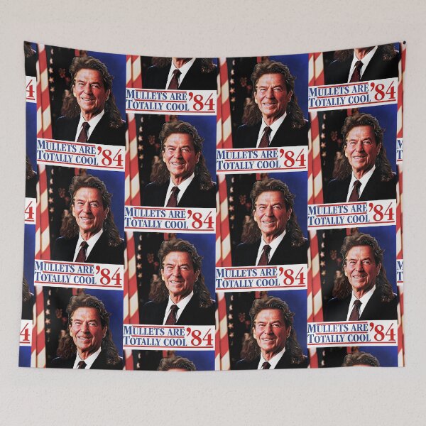 Item preview, Ronald Reagan 40th president mullets are cool bootleg designed and sold by Captain-Jackson.