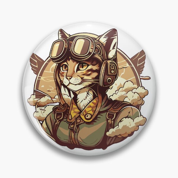 Item preview, Aviator cat designed and sold by nellylebrun.