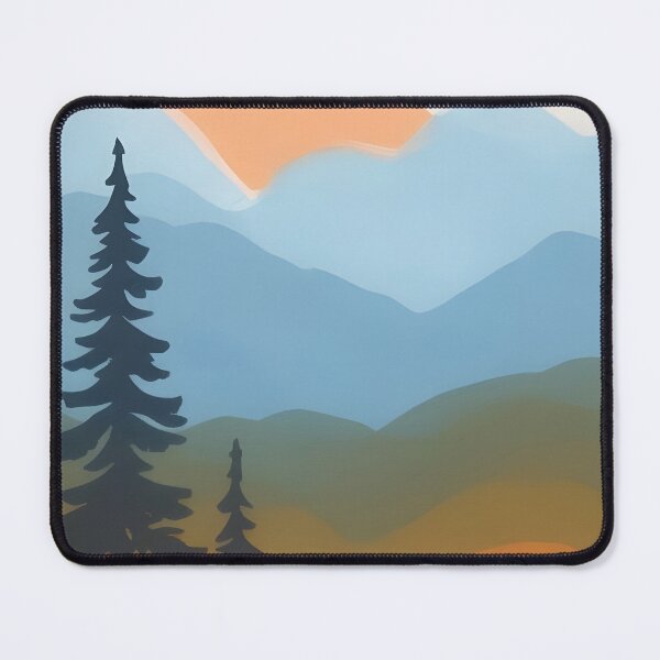 Item preview, Bring the Beauty of the Mountains into Your Home with Our Minimalist Landscape Mountain Trees Prints designed and sold by supeart.