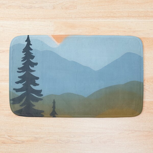 Item preview, Bring the Beauty of the Mountains into Your Home with Our Minimalist Landscape Mountain Trees Prints designed and sold by supeart.