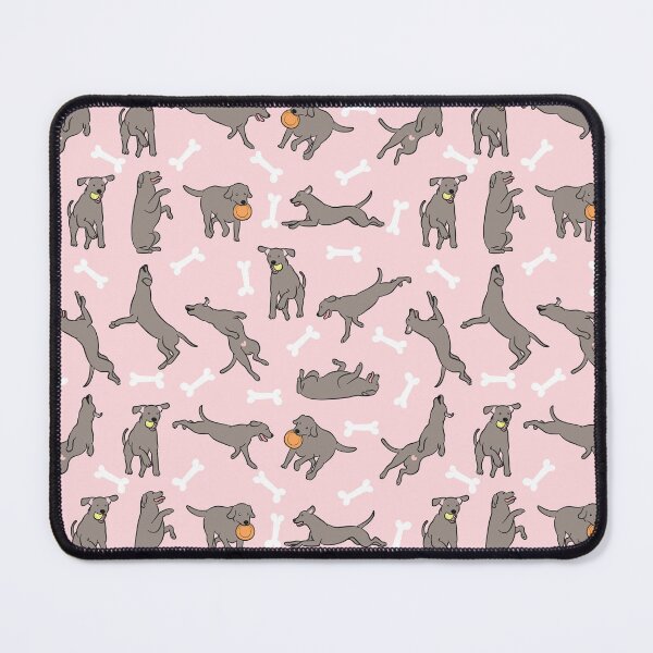 Item preview, Playing Silver Lab Labrador Retriever - Pink Background designed and sold by Lulupainting.