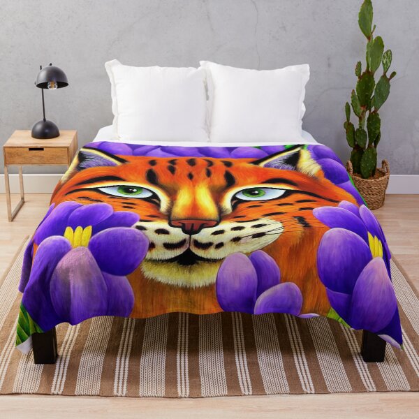 Item preview, Lynx amongst the Flowers designed and sold by Kestrelle.