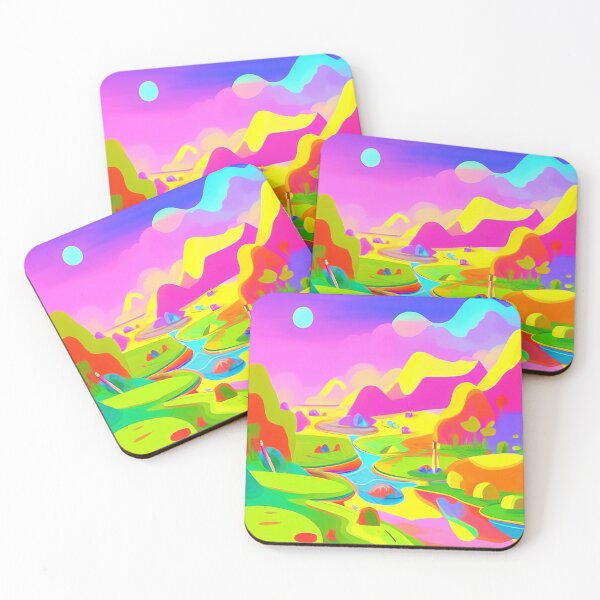 Item preview, Colorful surreal landscapes scenery with vibrant colors 55 designed and sold by vishalraifx.