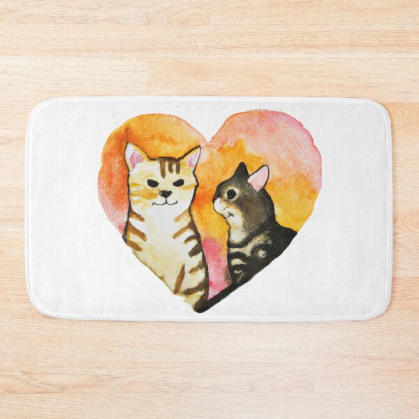 Item preview, Struck By Love, Lovestruck cat, a Cute gift for Valentines Day, Watercolor Painting designed and sold by Color-Me-Blue.