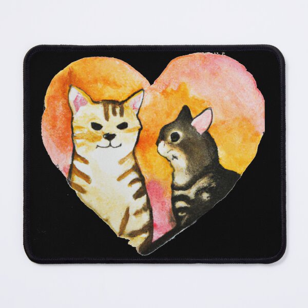 Item preview, Struck By Love, Lovestruck cat, a Cute gift for Valentines Day, Watercolor Painting designed and sold by Color-Me-Blue.