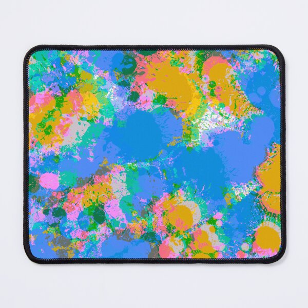 Item preview, Multicolor Rainbow and Blue and Yellow Splashes of Paint Pattern Design designed and sold by theprintedclub.