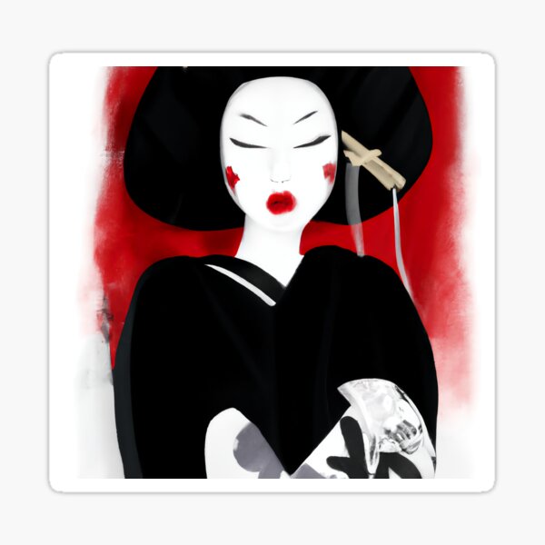 Japanese Geisha Sticker