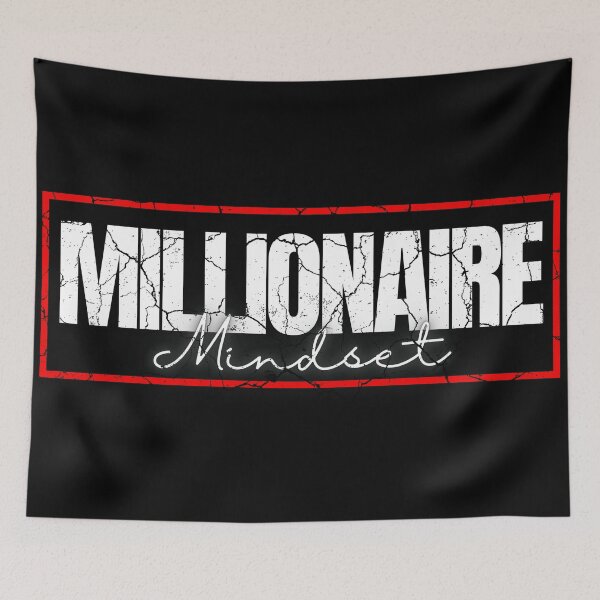 Item preview, Millionaire Mindset red frame poster distressed  designed and sold by KingsManKind.