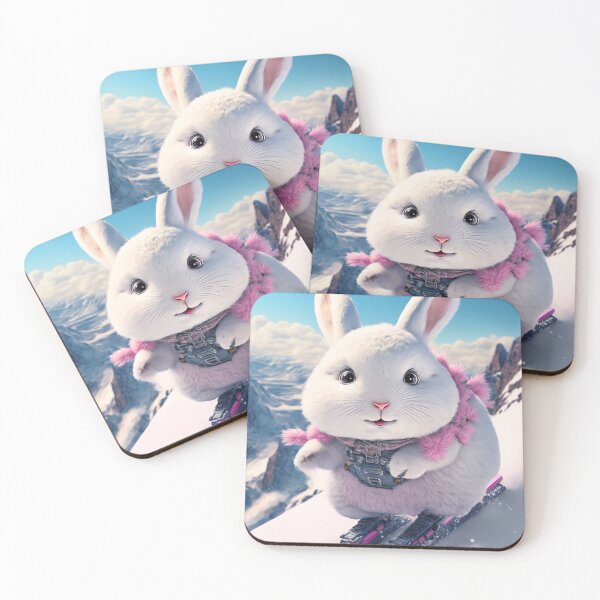 Item preview, bunnies love skiing too designed and sold by EnjoyDigitalArt.