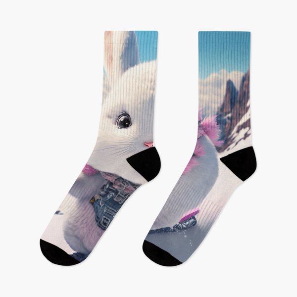Item preview, bunnies love skiing too designed and sold by EnjoyDigitalArt.