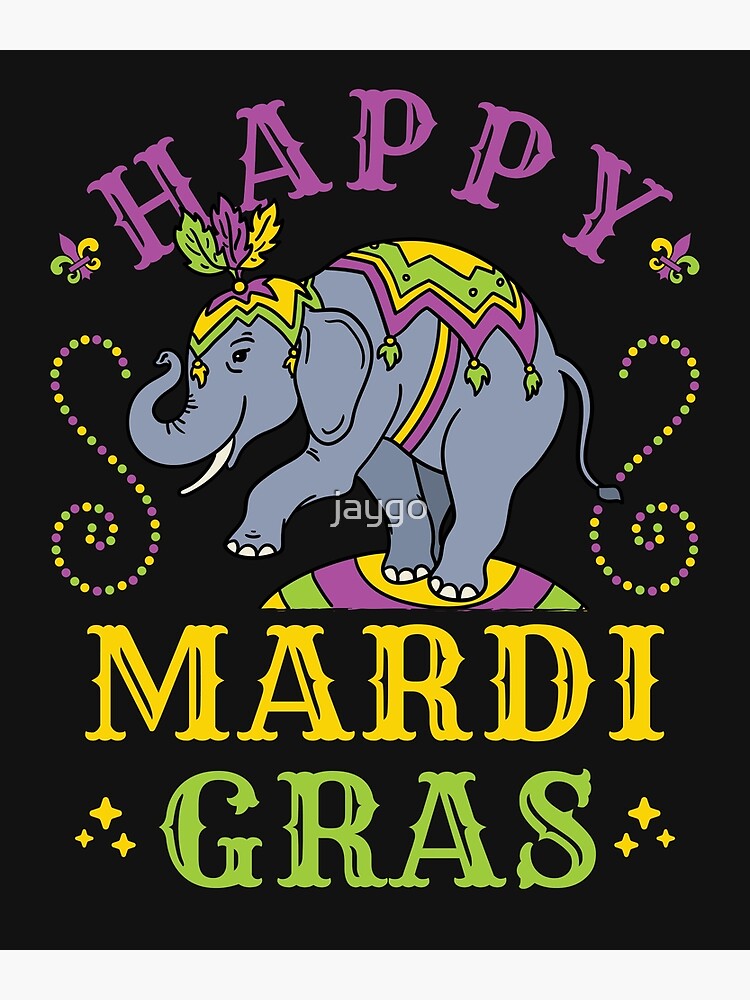 elephant mardi gras beads