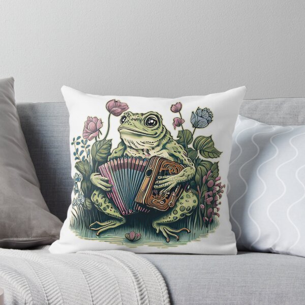 Item preview, Cottagecore Frog Playing Accordion, Cottagecore Aesthetics, Frog Lover designed and sold by Bunkis1st.