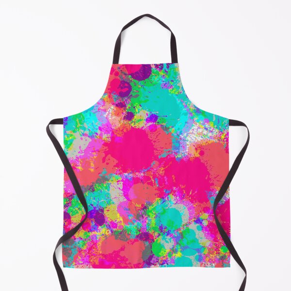 Item preview, Multicolor and Neon Pink and Neon Blue, Splashes of Paint Pattern Design designed and sold by theprintedclub.