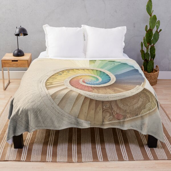 Item preview, Coral Sacred Fibonacci Style Spiral Infographic Abstract designed and sold by RAGANADesign.