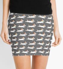 Cute Jack Russell Terrier Running Dog Mini Skirt
