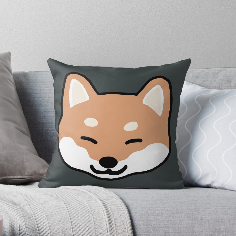 shiba generation shiba throw pillow