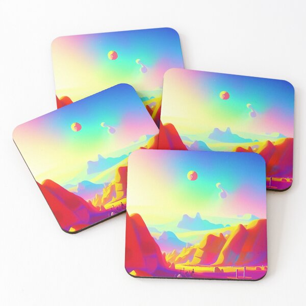 Item preview, Colorful surreal landscapes scenery with vibrant colors 56 designed and sold by vishalraifx.