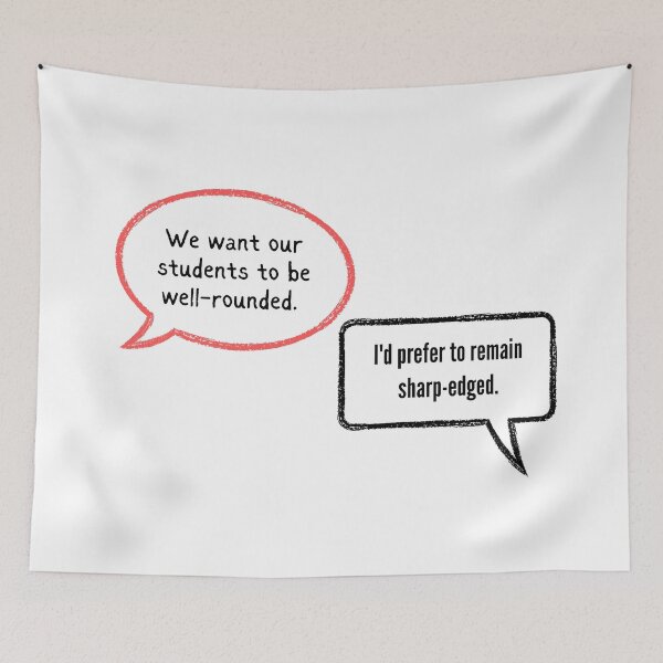 Item preview, We want our students to be well-rounded, Id prefer to remain sharp-edged Wednesday Netflix quote  designed and sold by FairyOfCherries.