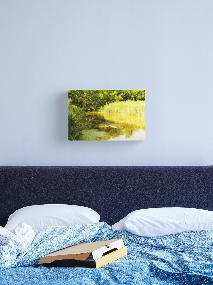 Thumbnail 2 of 3, Canvas Print, Forest River on a Sunny Summer Day designed and sold by Mallorn.