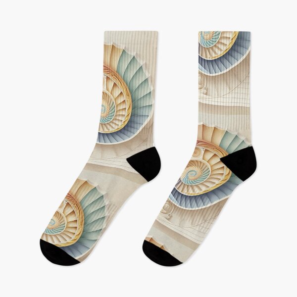 Item preview, Coral Sacred Fibonacci Style Spiral Infographic Abstract  designed and sold by RAGANADesign.