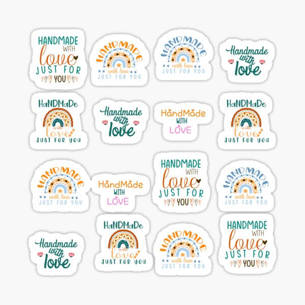 Item preview, handmade with love sticker sheet  designed and sold by hadirsaid91.