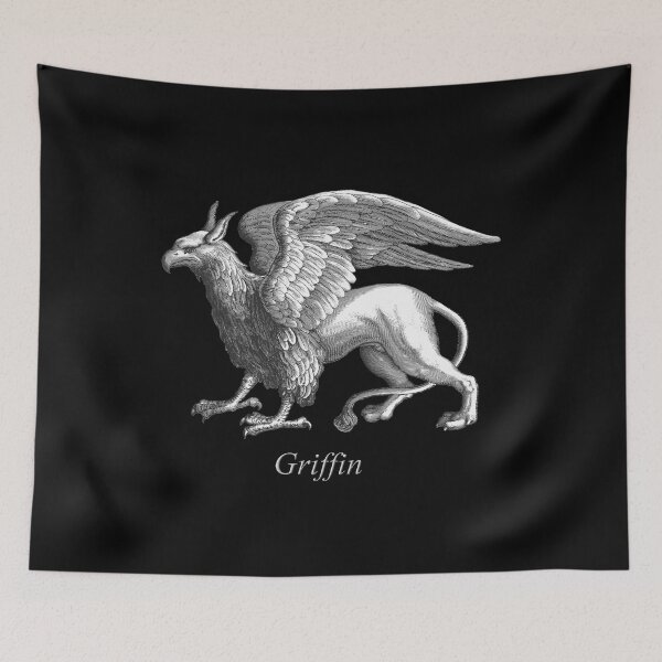 Item preview, Elegant Silver Gray / Grey Griffin Legendary Beast designed and sold by Marymarice.