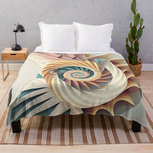 Item preview, Coral Sacred Fibonacci Style Spiral Infographic Abstract designed and sold by RAGANADesign.