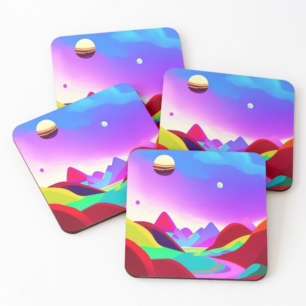 Item preview, Colorful surreal landscapes scenery with vibrant colors 64 designed and sold by vishalraifx.
