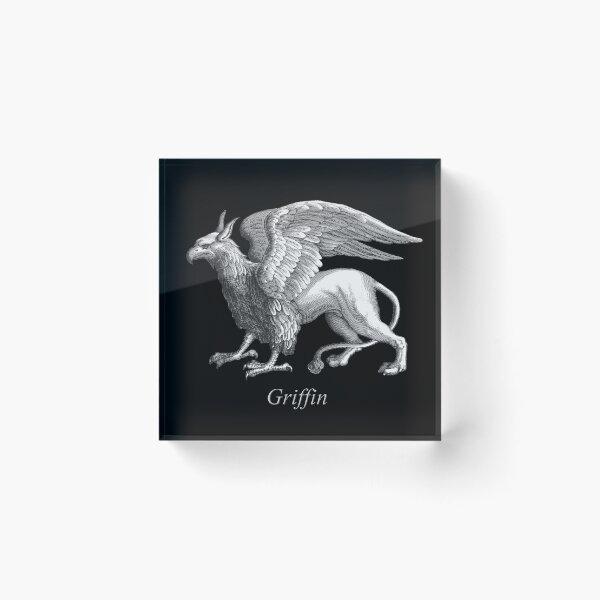 Item preview, Elegant Silver Gray / Grey Griffin Legendary Beast designed and sold by Marymarice.