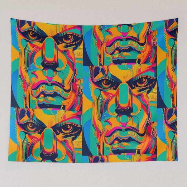 Item preview, 3D Visual Abstract Pop Art Face designed and sold by Neo-Expression.