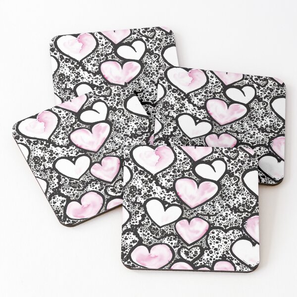 Item preview, minimalistic watercolor valentine hearts. designed and sold by GabyTrillions.