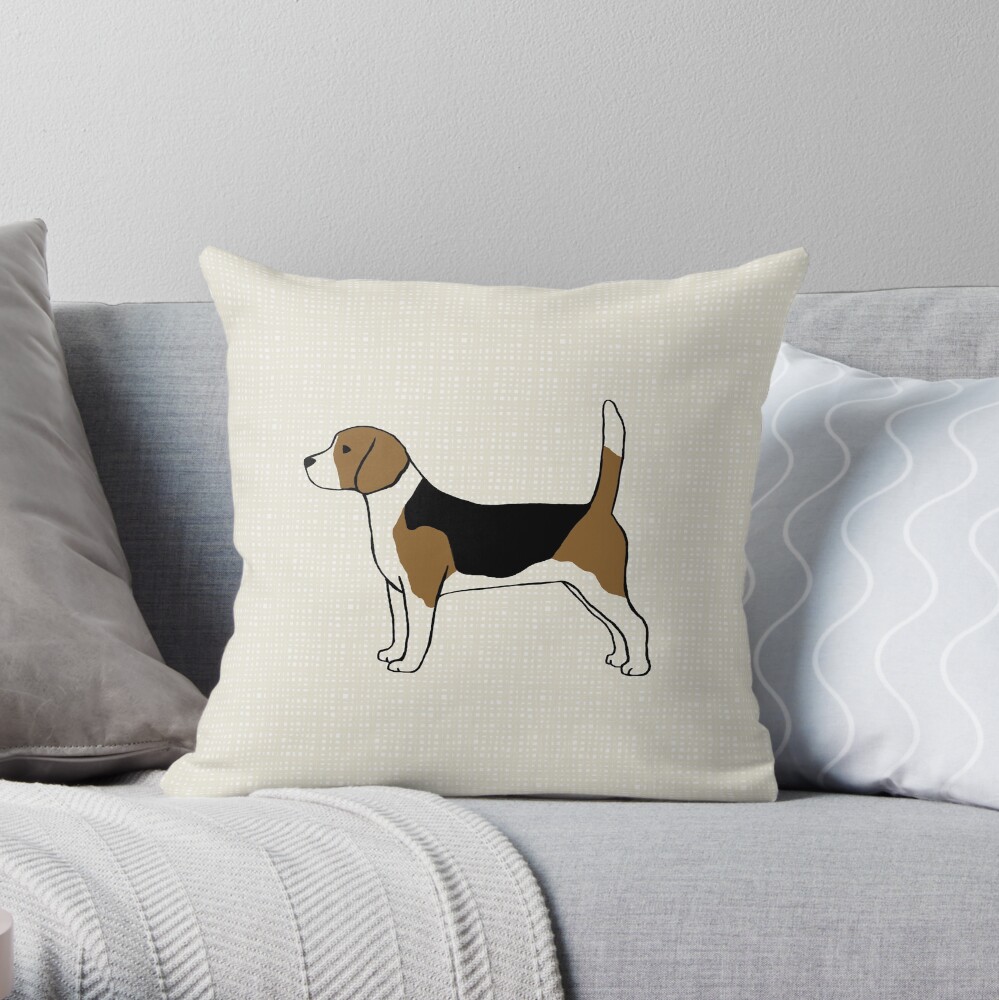 beagle throw pillow