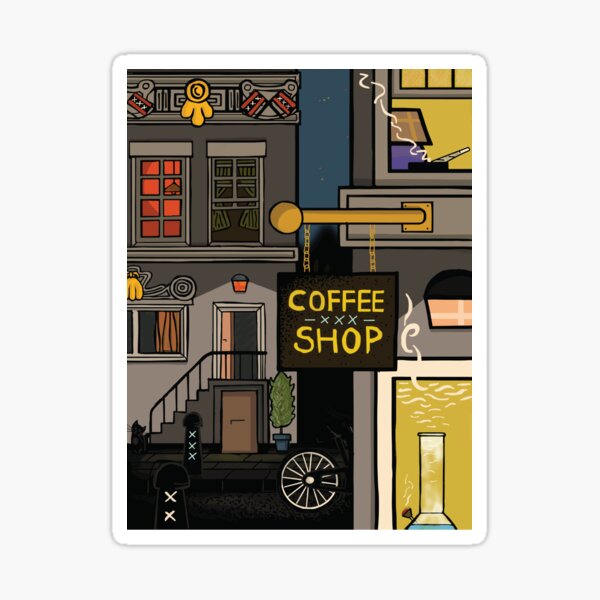 Coffeeshop Stickers for Sale