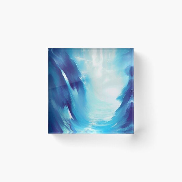 Item preview, Abstract Water Ice Landscape. AI art. designed and sold by Neo-Expression.